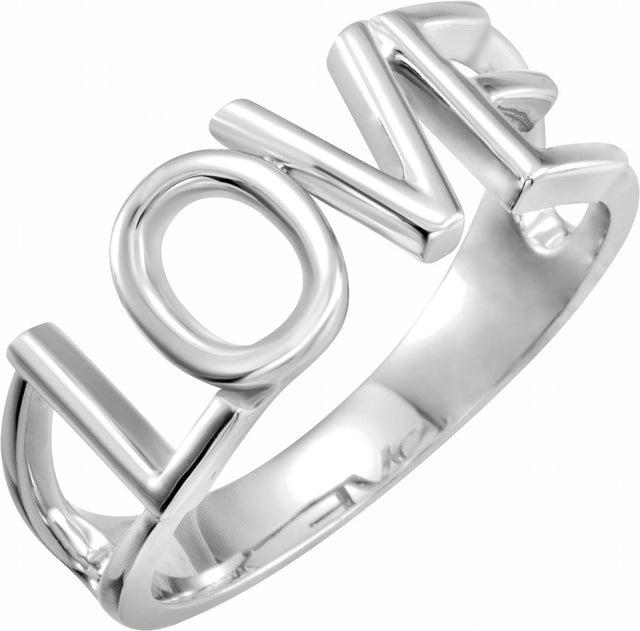 Sterling Silver Love Ring