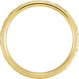 14K Yellow 6 mm Faceted Band Size 11