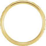 14K Yellow Gold 6 mm Faceted Band Size 10