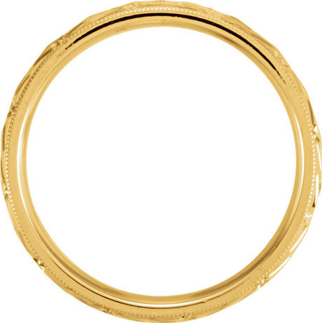 14K Yellow 6 mm Design Band