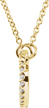 14K Yellow 1/8 CTW Natural Diamond 16" Necklace