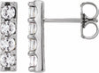 14K White 1/2 CTW Lab-Grown Diamond Bar Earrings