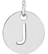 Sterling Silver Initial J Pendant