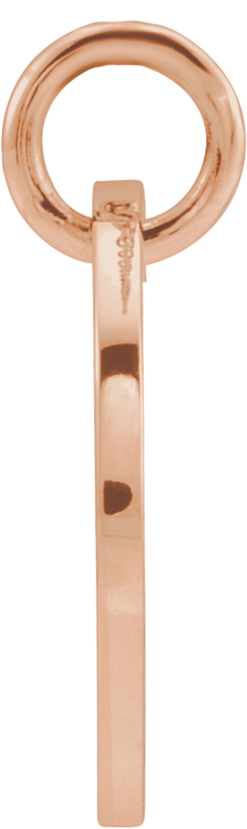 14K Rose Initial R Pendant