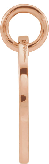 14K Rose Initial R Pendant