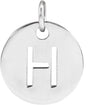 Sterling Silver Initial H Pendant