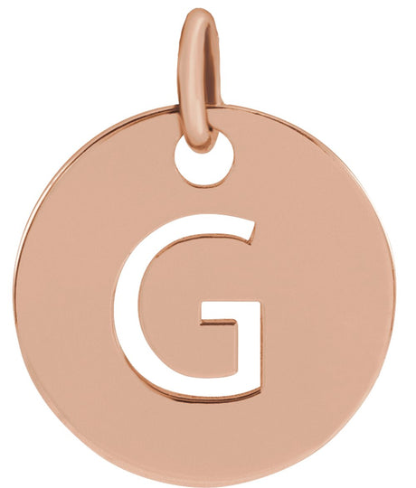 18K Rose Gold-Plated Sterling Silver Initial G Pendant