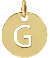 14K Yellow Initial G Pendant