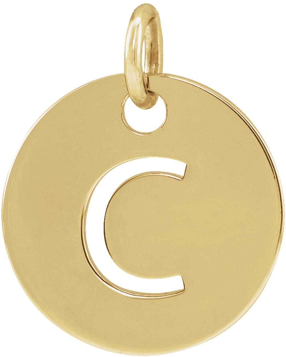 14K Yellow Gold Initial C Charm/Pendant