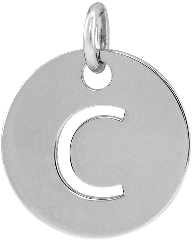 Sterling Silver Initial C Pendant