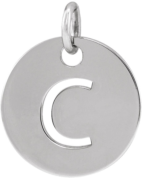 Sterling Silver Initial C Charm/Pendant