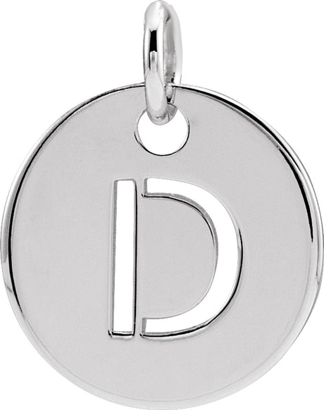 Sterling Silver Initial D Charm/Pendant