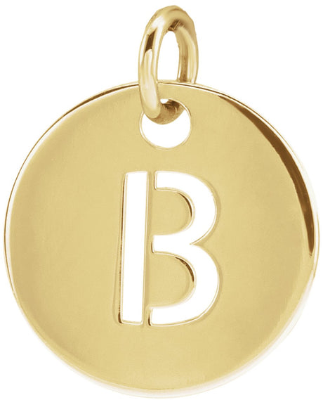 18K Yellow Gold-Plated Sterling Silver Initial B Charm/Pendant