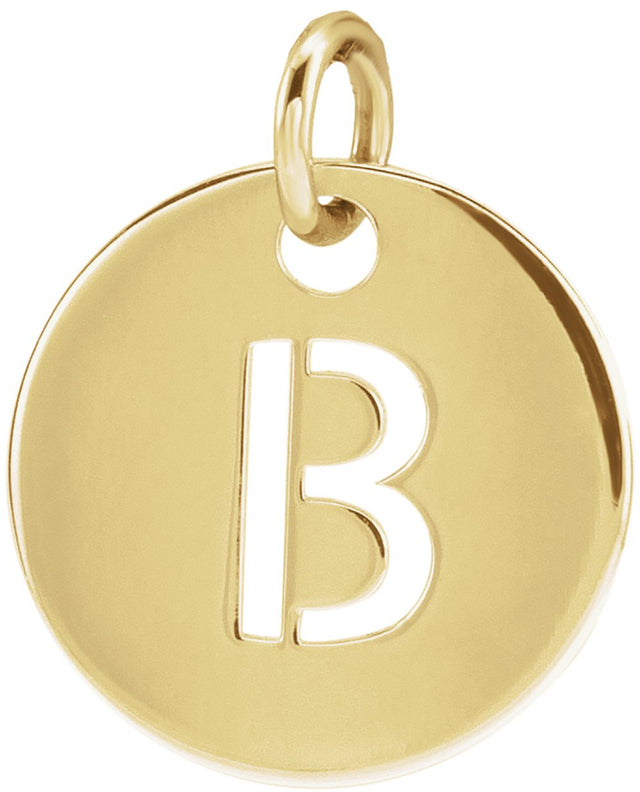 18K Yellow Gold-Plated Sterling Silver Initial B Charm/Pendant