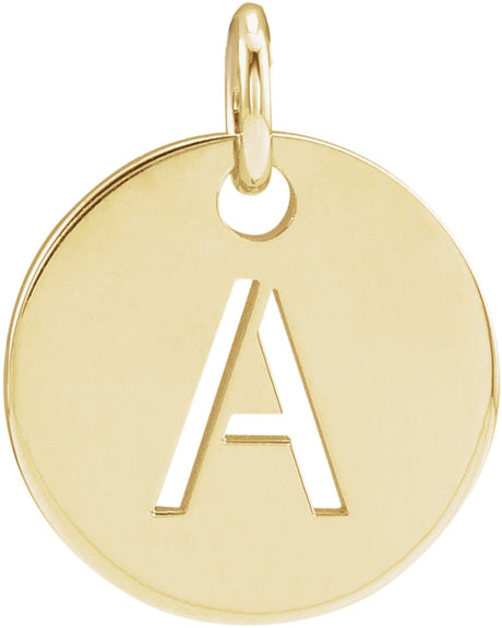 18K Yellow Gold-Plated Sterling Silver Initial A Charm/Pendant