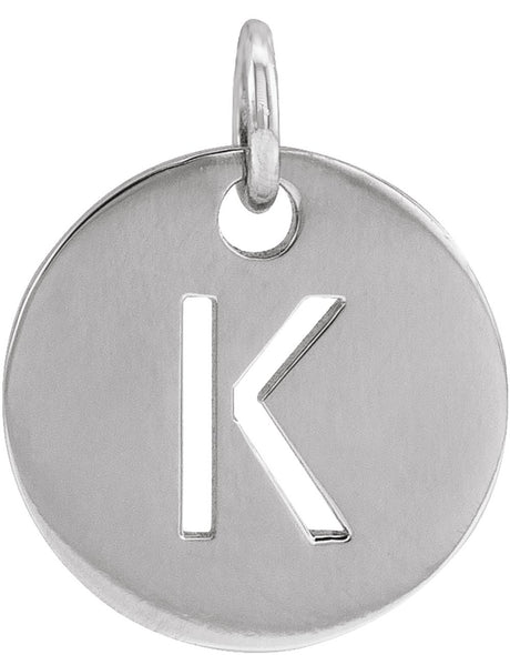 Sterling Silver Initial K Charm/Pendant