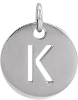 Sterling Silver Initial K Charm/Pendant