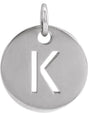 Sterling Silver Initial K Charm/Pendant