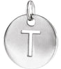 Sterling Silver Initial T Pendant