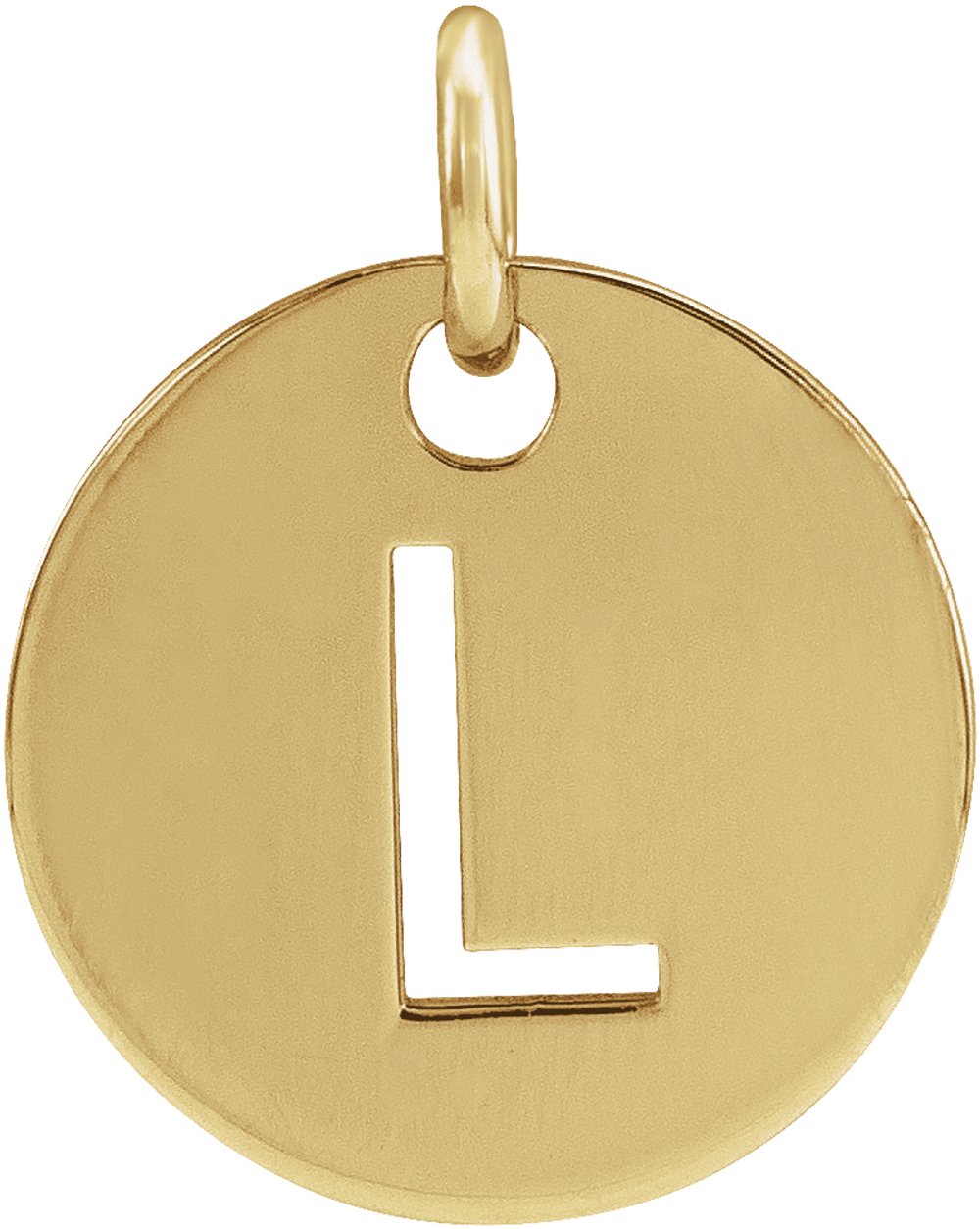 14K Yellow Initial L Pendant