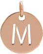 18K Rose Gold-Plated Sterling Silver Initial M Pendant