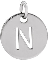 Sterling Silver Initial N Charm/Pendant