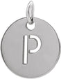 Sterling Silver Initial P Pendant