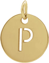 18K Yellow Gold-Plated Sterling Silver Initial P Pendant