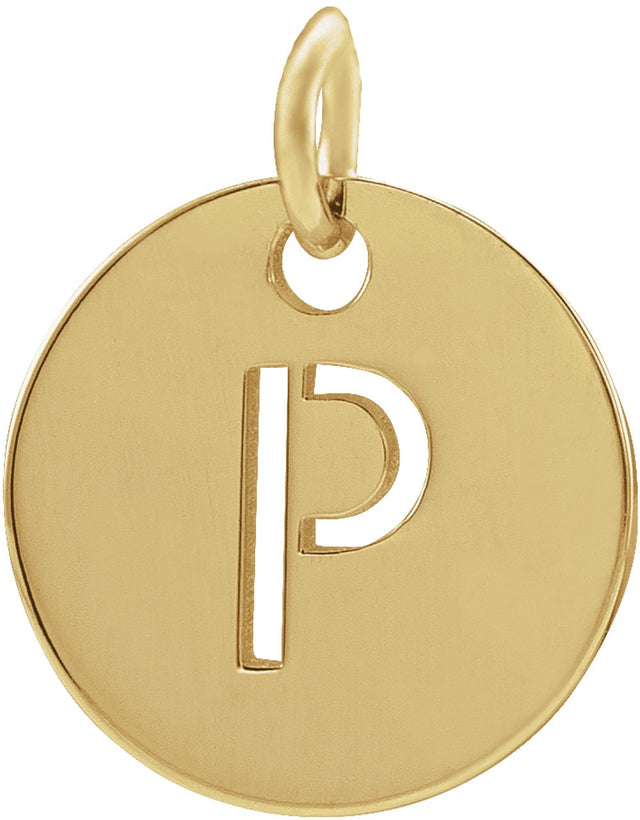 18K Yellow Gold-Plated Sterling Silver Initial P Pendant