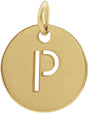 18K Yellow Gold-Plated Sterling Silver Initial P Pendant