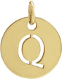 14K Yellow Gold Initial Q Charm/Pendant