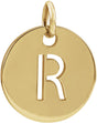 14K Yellow Gold Initial R Charm/Pendant