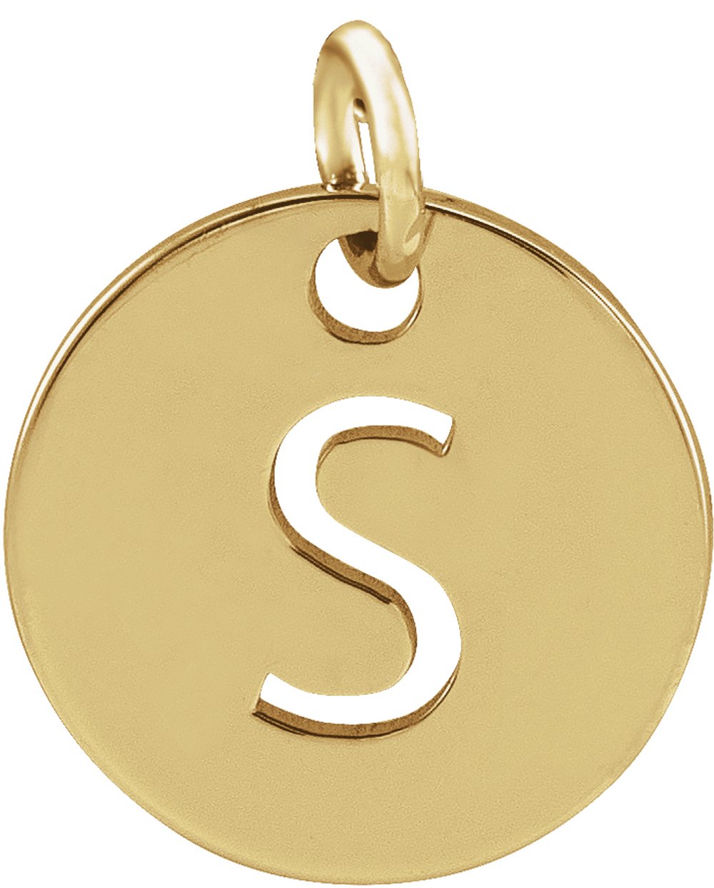 14K Yellow Gold Initial S Charm/Pendant