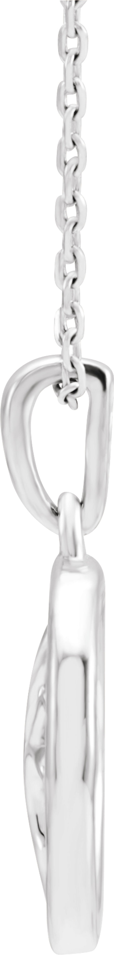 14K White Tree of Life 16-18" Necklace