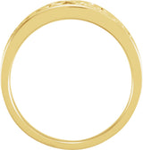 14K Yellow 6 mm Floral Band