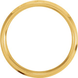 14K Yellow/White 6 mm Beveled-Edge Inlay Flat Comfort-Fit Band