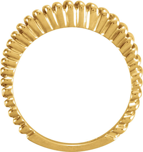 14K Yellow Gold 2 mm Twisted Rope Band