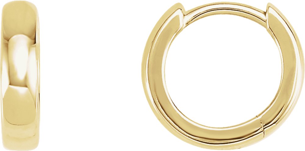 14K Yellow 11.5 mm Hoop Earrings