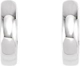 14K White Gold Hinged 11.5 mm Hoop Earrings