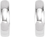 14K White 10 mm Hoop Earrings