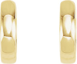 14K Yellow Gold Hinged 10 mm Hoop Earrings