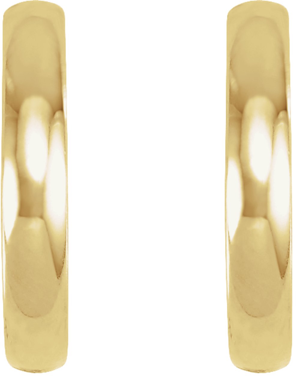 14K Yellow Gold Hinged 16 mm Hoop Earrings