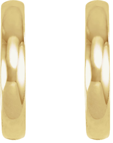 14K Yellow Gold Hinged 16 mm Hoop Earrings