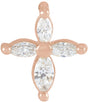 14K Rose Gold 1/6 CTW Natural Diamond Cross Pendant