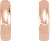 14K Rose Gold Hinged 11.5 mm Hoop Earrings