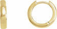 14K Yellow Gold Hinged 14 mm Hoop Earrings