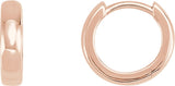 14K Rose 10 mm Hoop Earrings