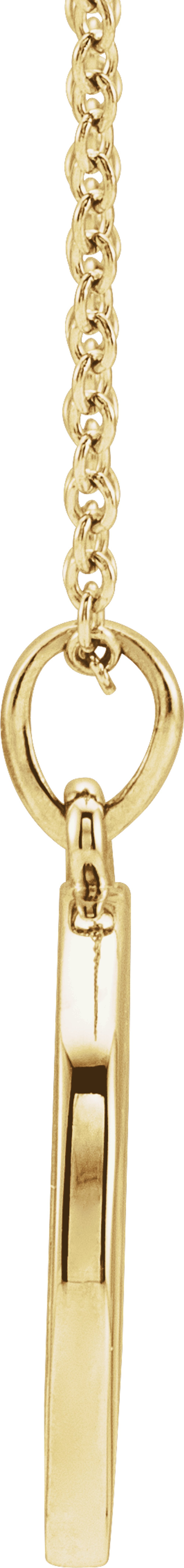 14K Yellow Gold 1/5 CTW Natural Diamond Engravable 16-18" Necklace