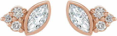 14K Rose 1/5 CTW Natural Diamond Earrings