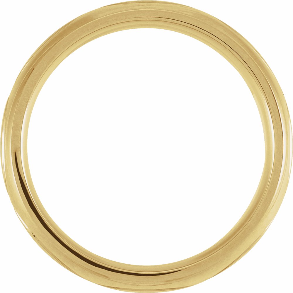 14K Yellow Gold 6 mm Infinity-Inspired Comfort-Fit Half Round Band Size 10